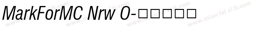MarkForMC Nrw O字体转换